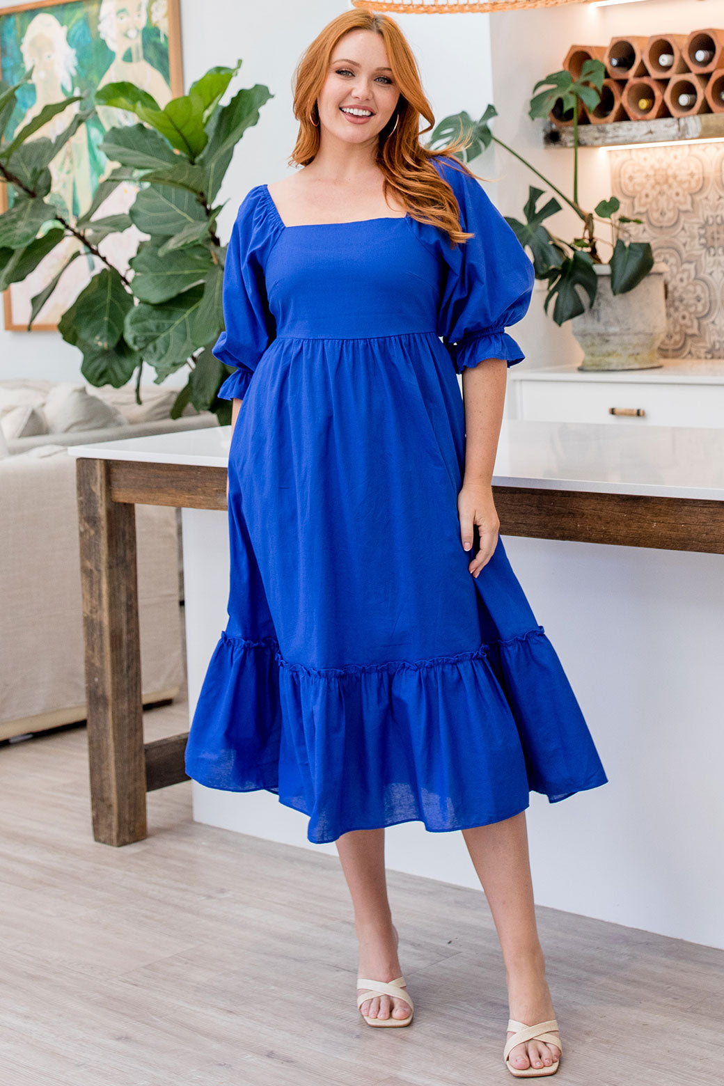 Tayla Midi Dress Blue