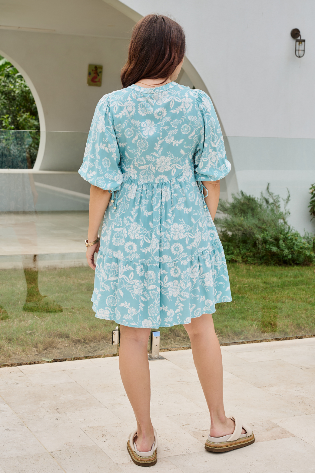 Taylah Dress Josephine Print Turqouise