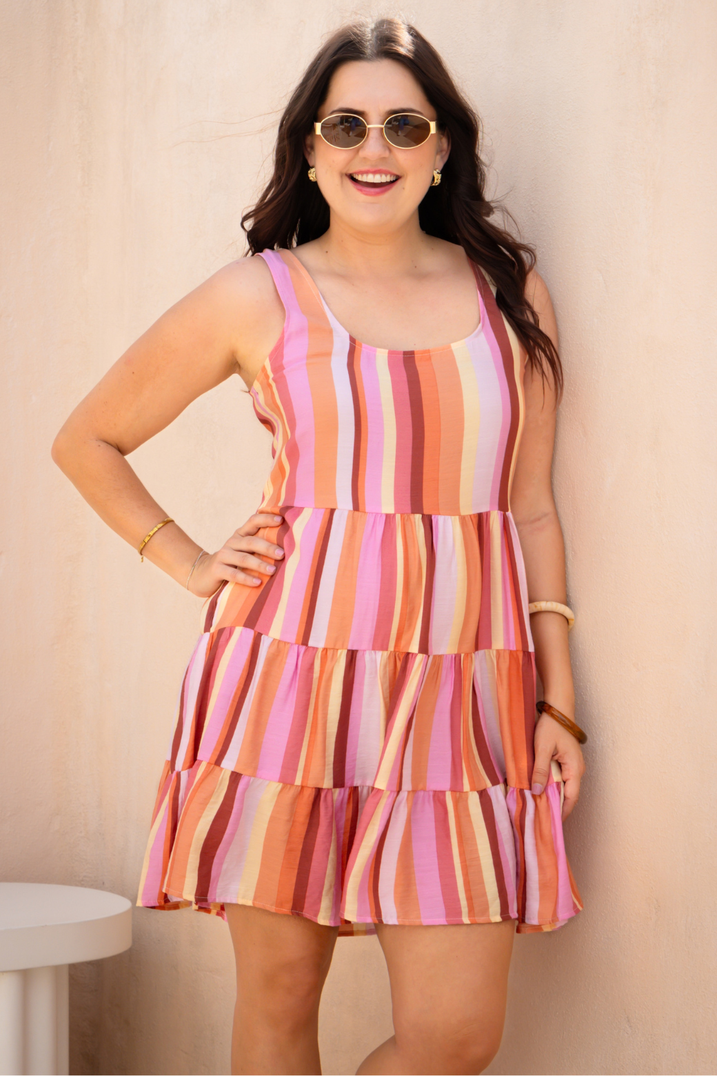 Tilly Dress Sorbet Stripe
