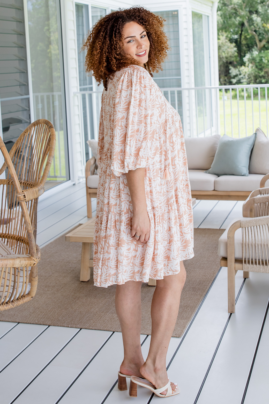 Final Sale | Tina Dress Castaway Print Latte