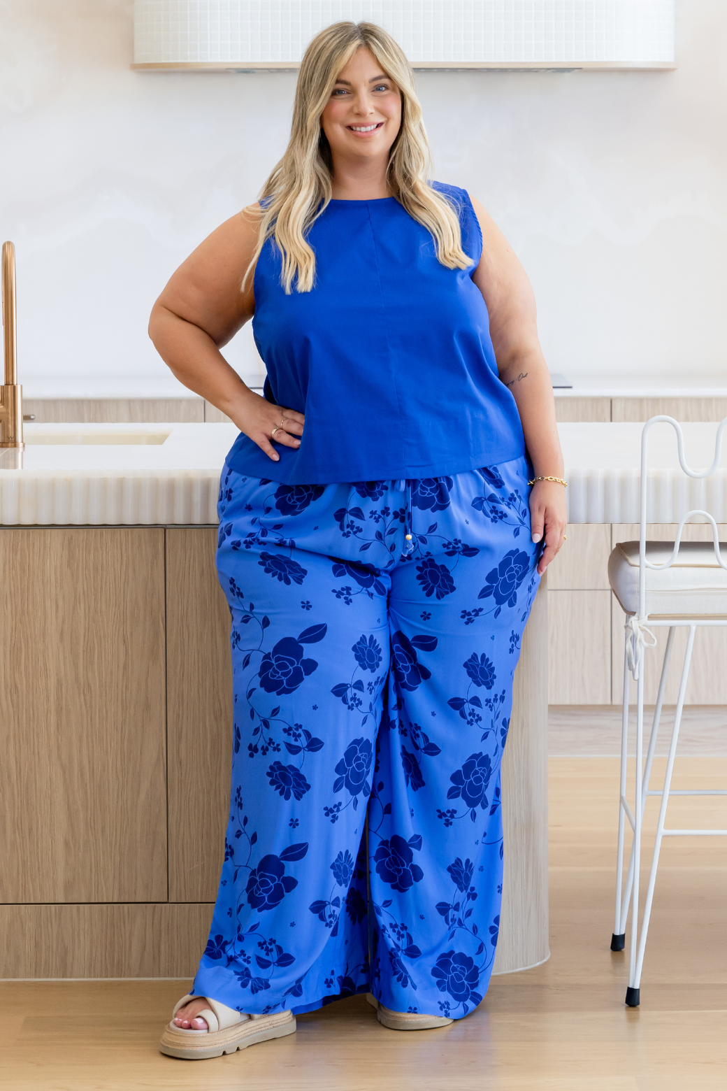 Trudy Shell Top Deep Blue