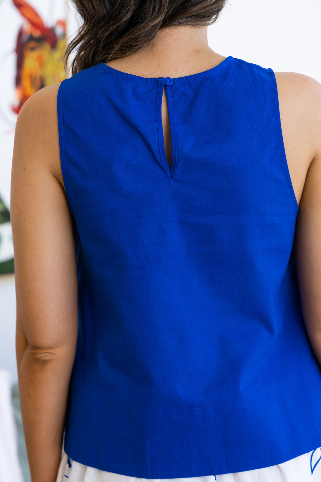 Trudy Shell Top Deep Blue