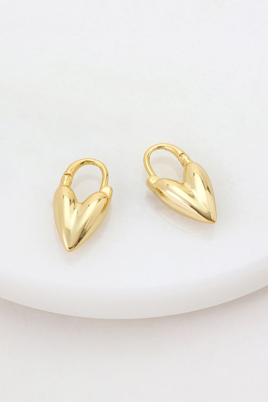 Zafino Jess Heart Hoop Earring Gold