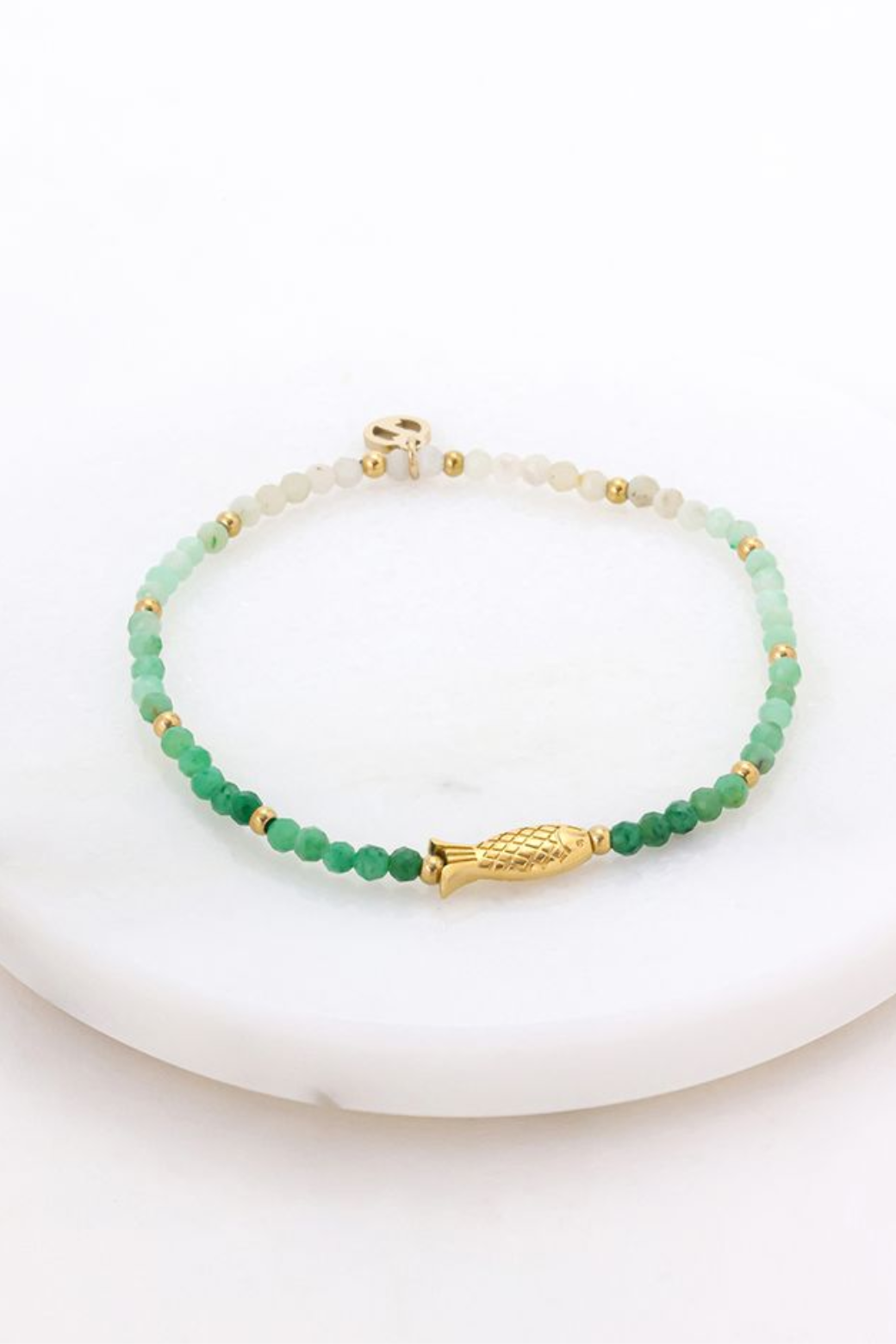 Zafino Emma Bracelet Olive/Gold
