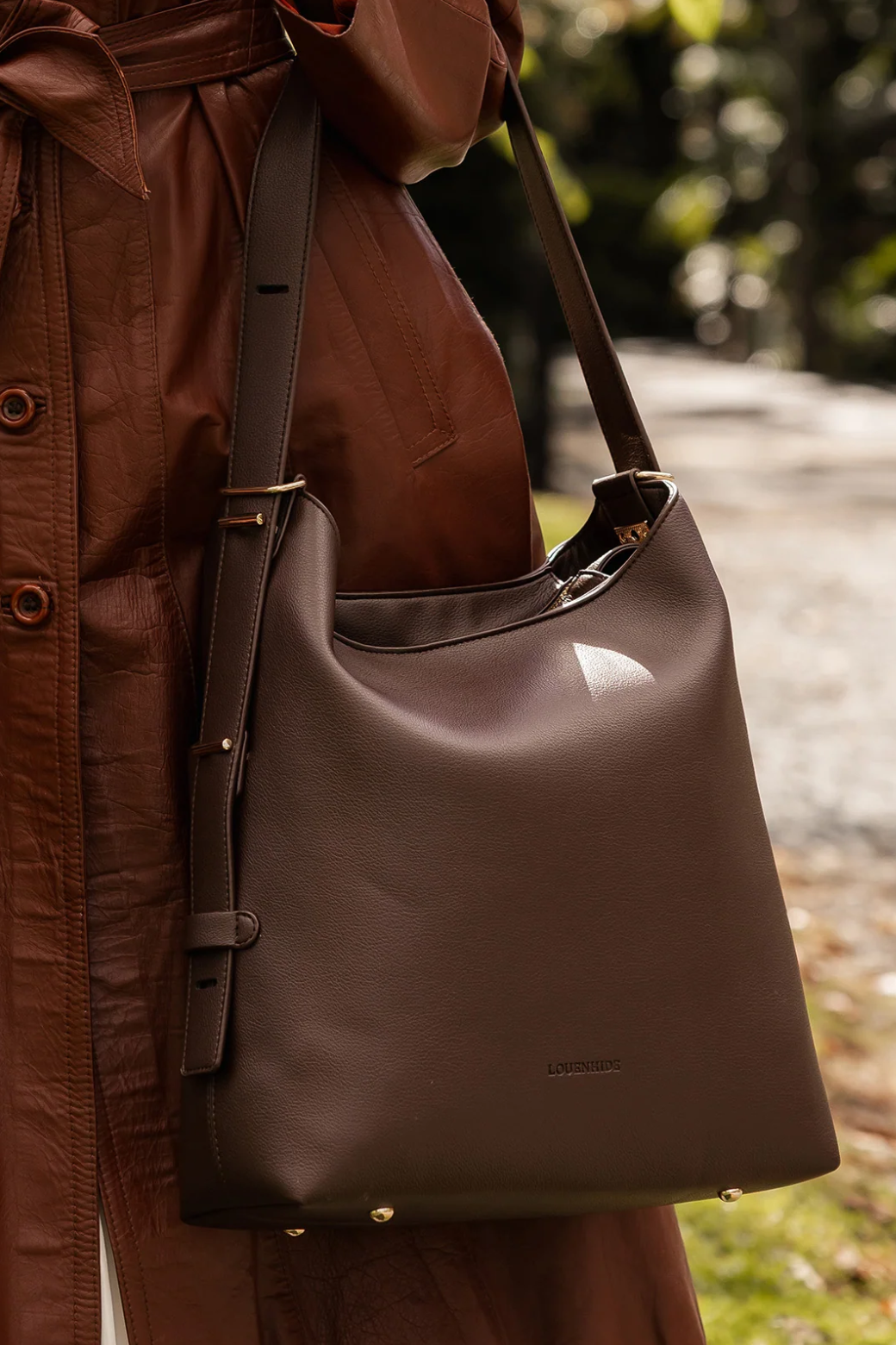 Louenhide Audrey Bucket Bag Chocolate