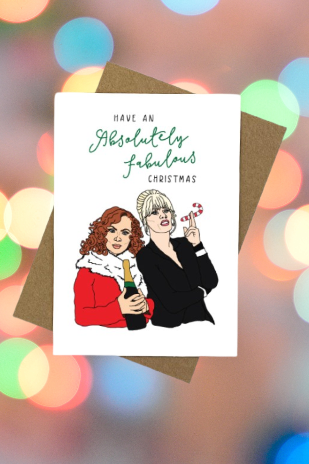 Candle Bark Creations Ab Fab Christmas Card