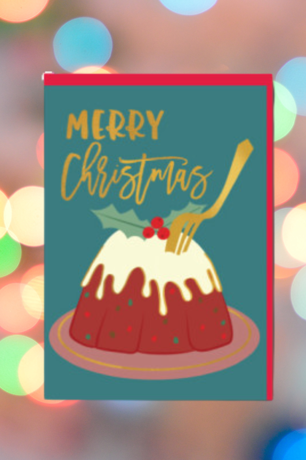 Candle Bark Creations Christmas Fruit Cake Card