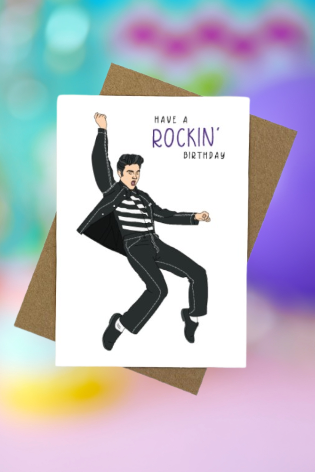 Candle Bark Creations Elvis Birthday Card