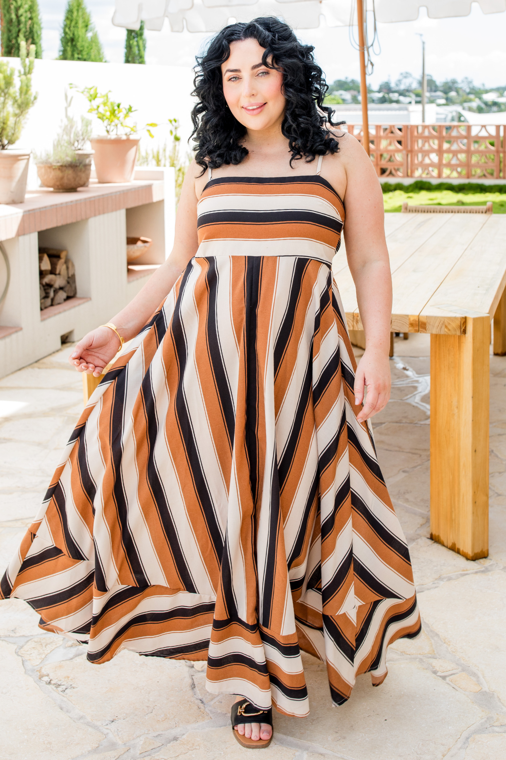 Xanthe Maxi Dress Cabana Stripe