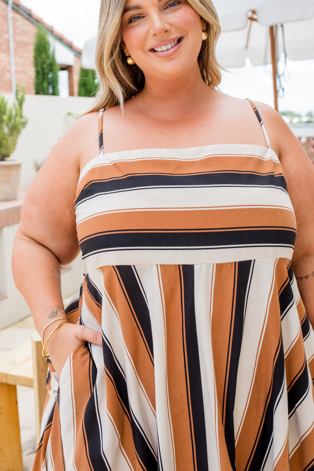 Xanthe Maxi Dress Cabana Stripe