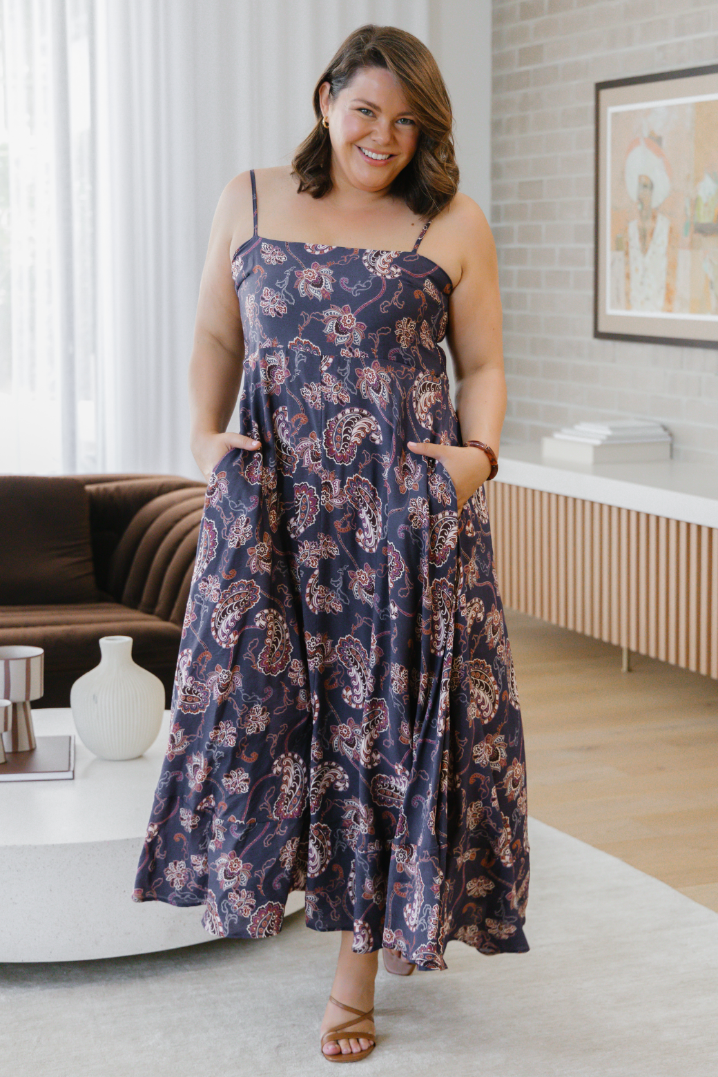 Xanthe Maxi Dress Pagonia Print Slate