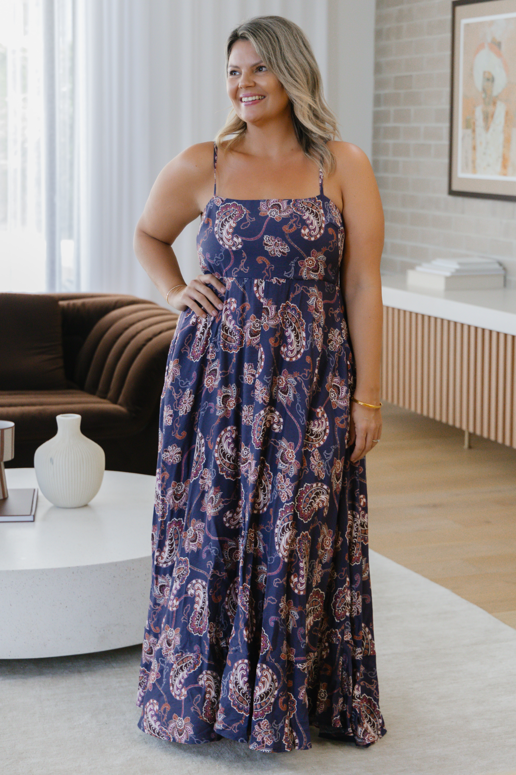 Xanthe Maxi Dress Pagonia Print Slate