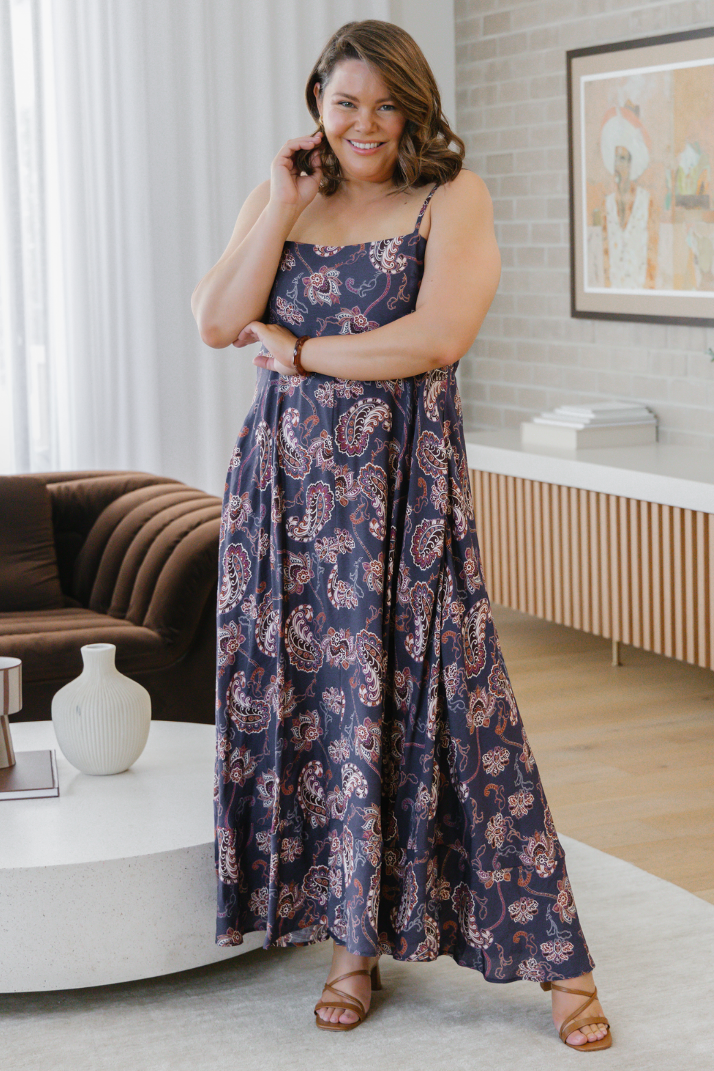 Xanthe Maxi Dress Pagonia Print Slate