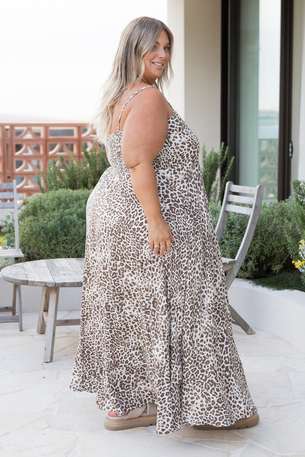 Xanthe Maxi Dress Snow Leopard