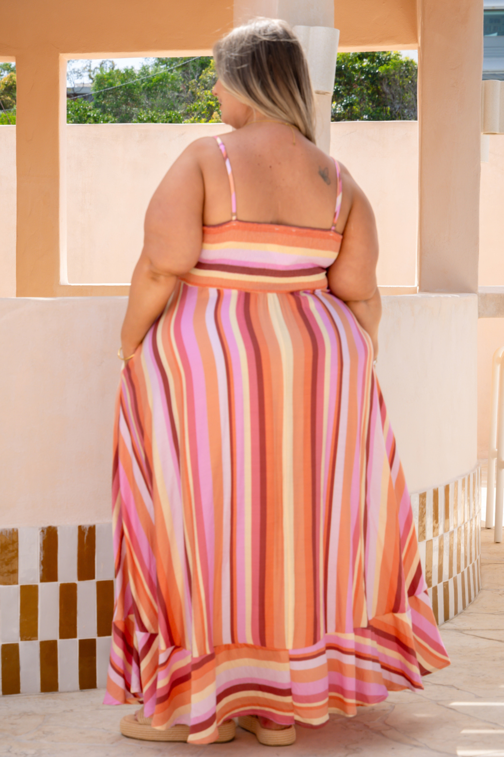 Xanthe Maxi Dress Sorbet Stripe
