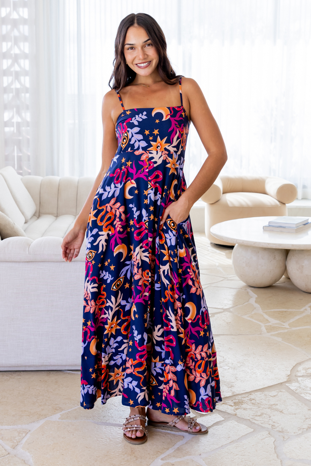 Xanthe Maxi Dress Tarot Navy