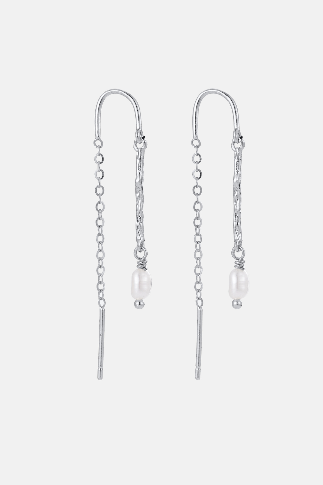 Zafino Alessia Thread Earrings Silver