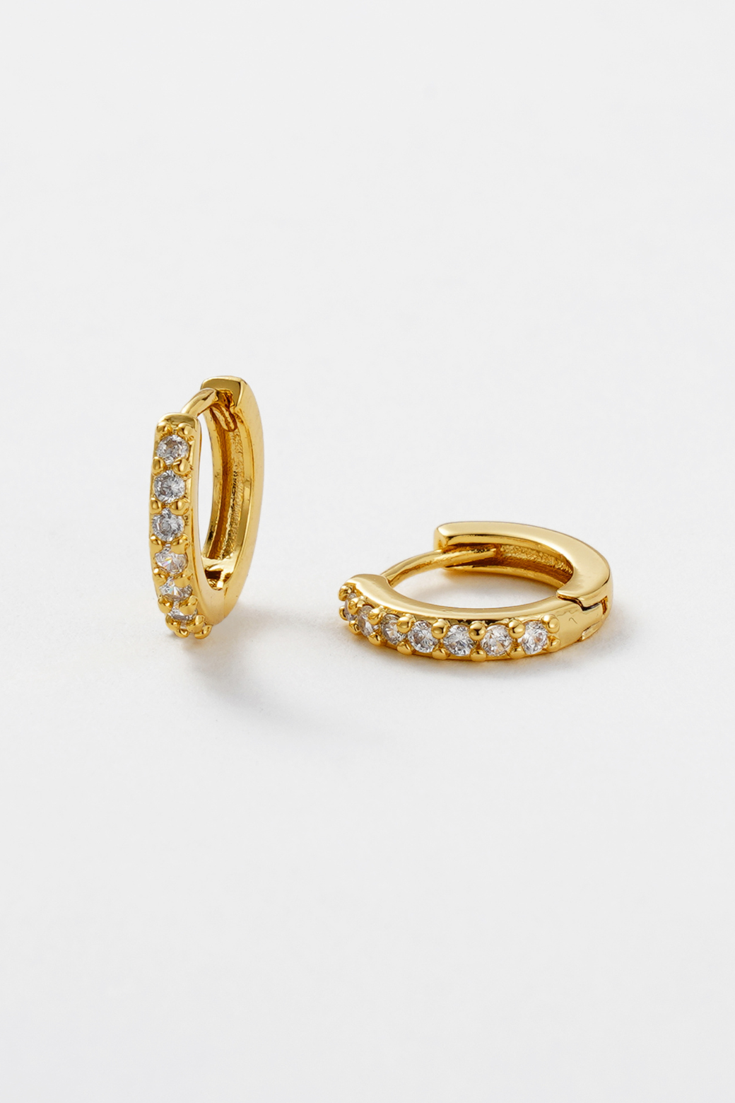 Zafino Ally Crystal Huggie Gold