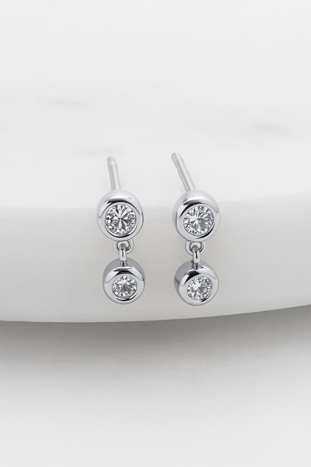 Zafino Amy Crystal Earrings Silver