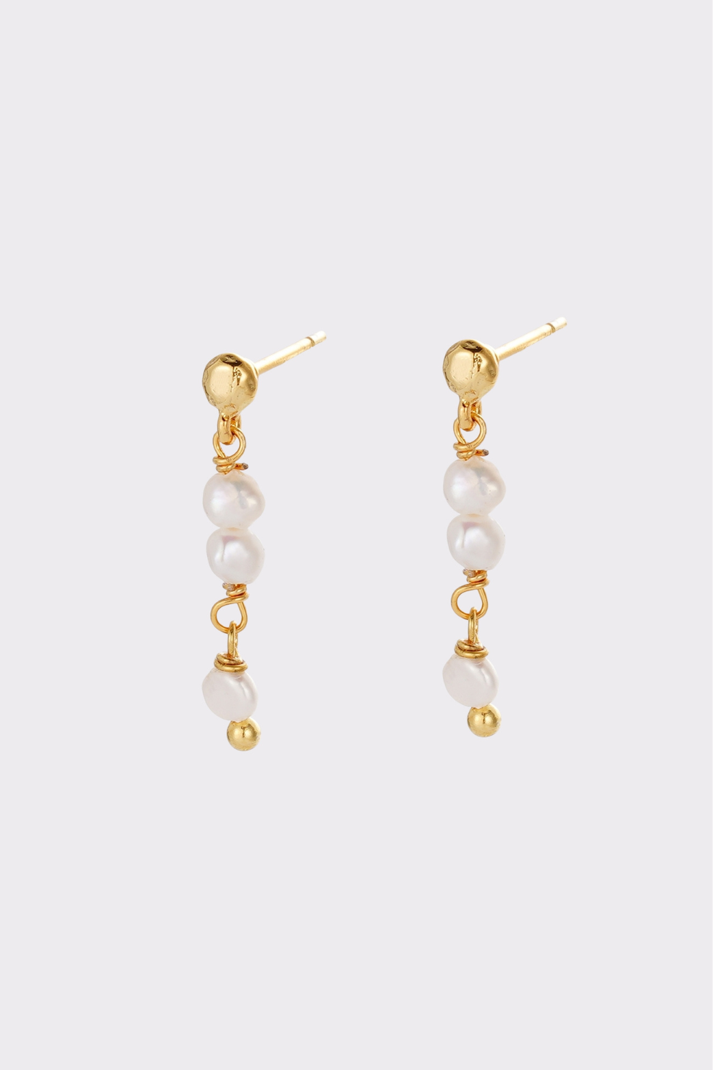Zafino Annika Pearl Earrings Gold
