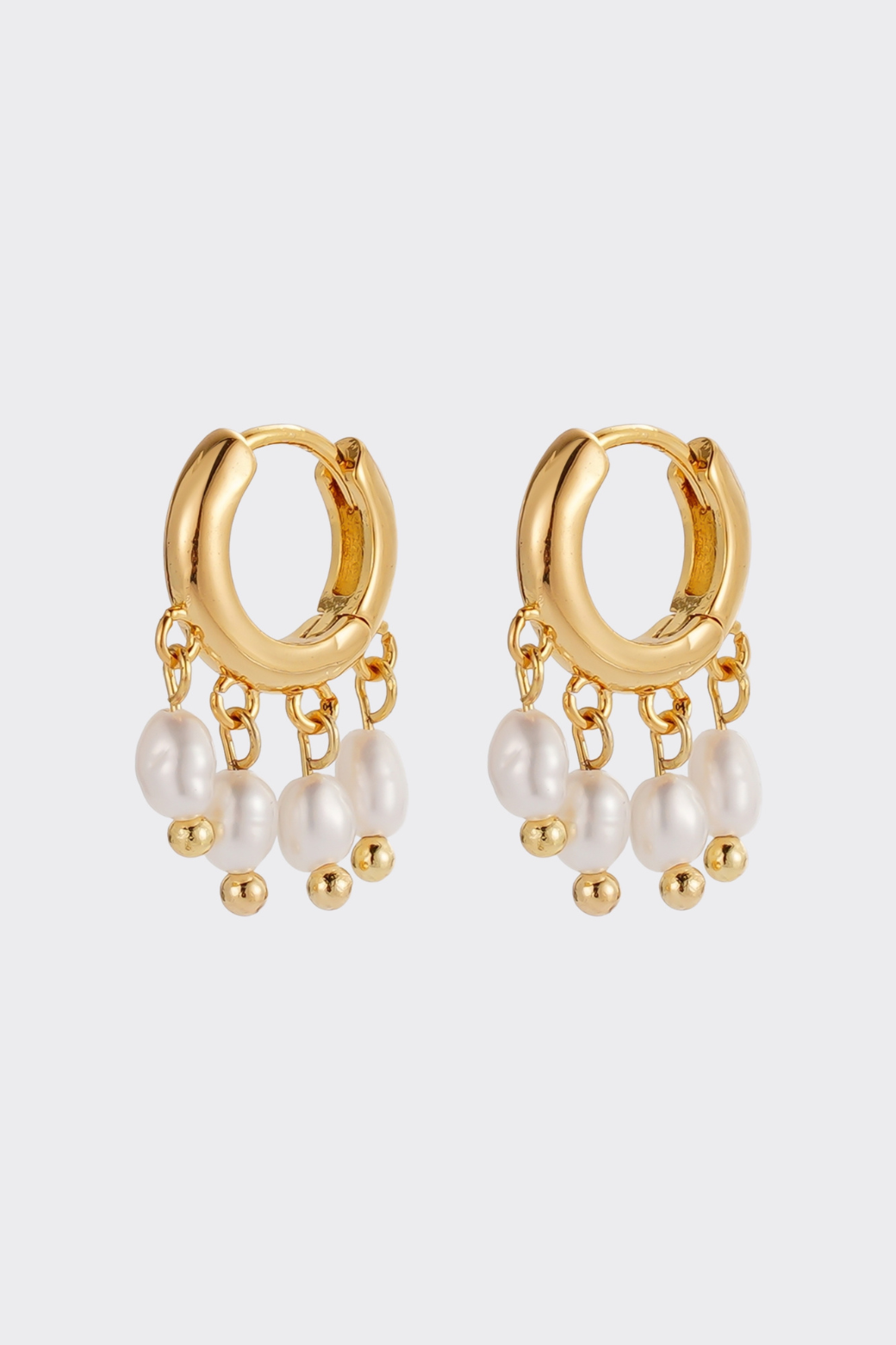 Zafino Annika Pearl Huggie Gold