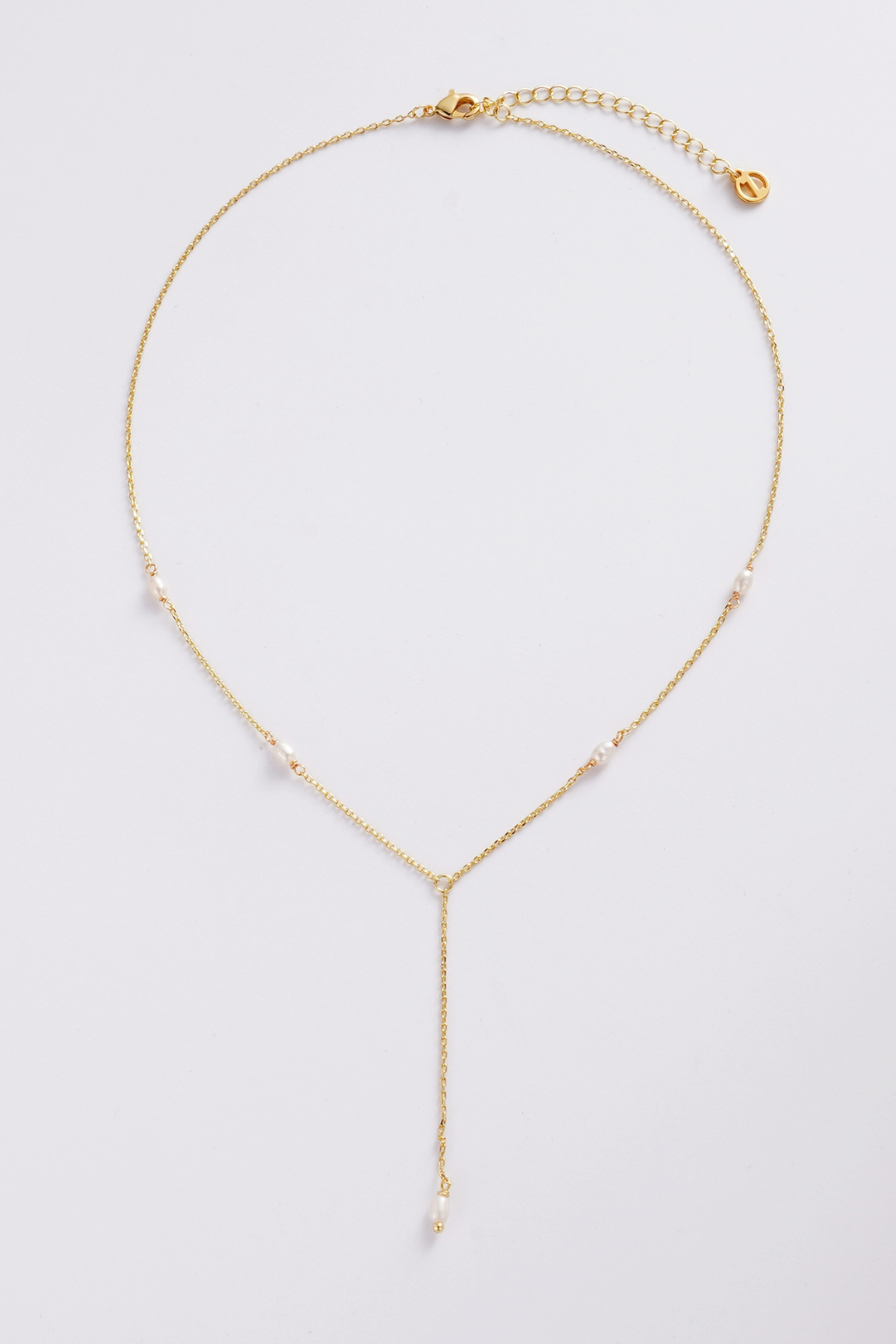 Zafino Annika Pearl Lariat Necklace Gold