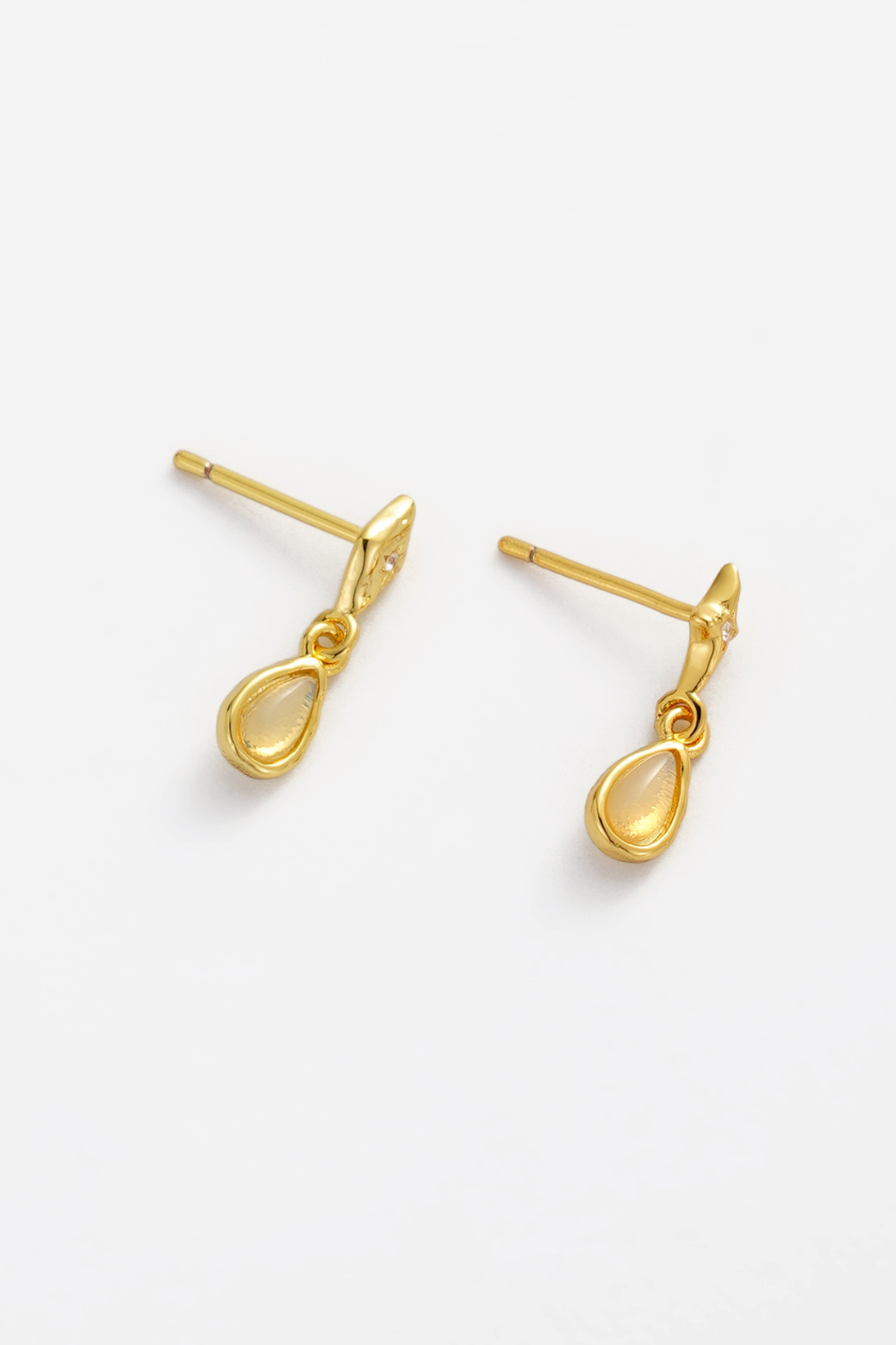 Zafino Clea Crystla Crop Earrings Gold