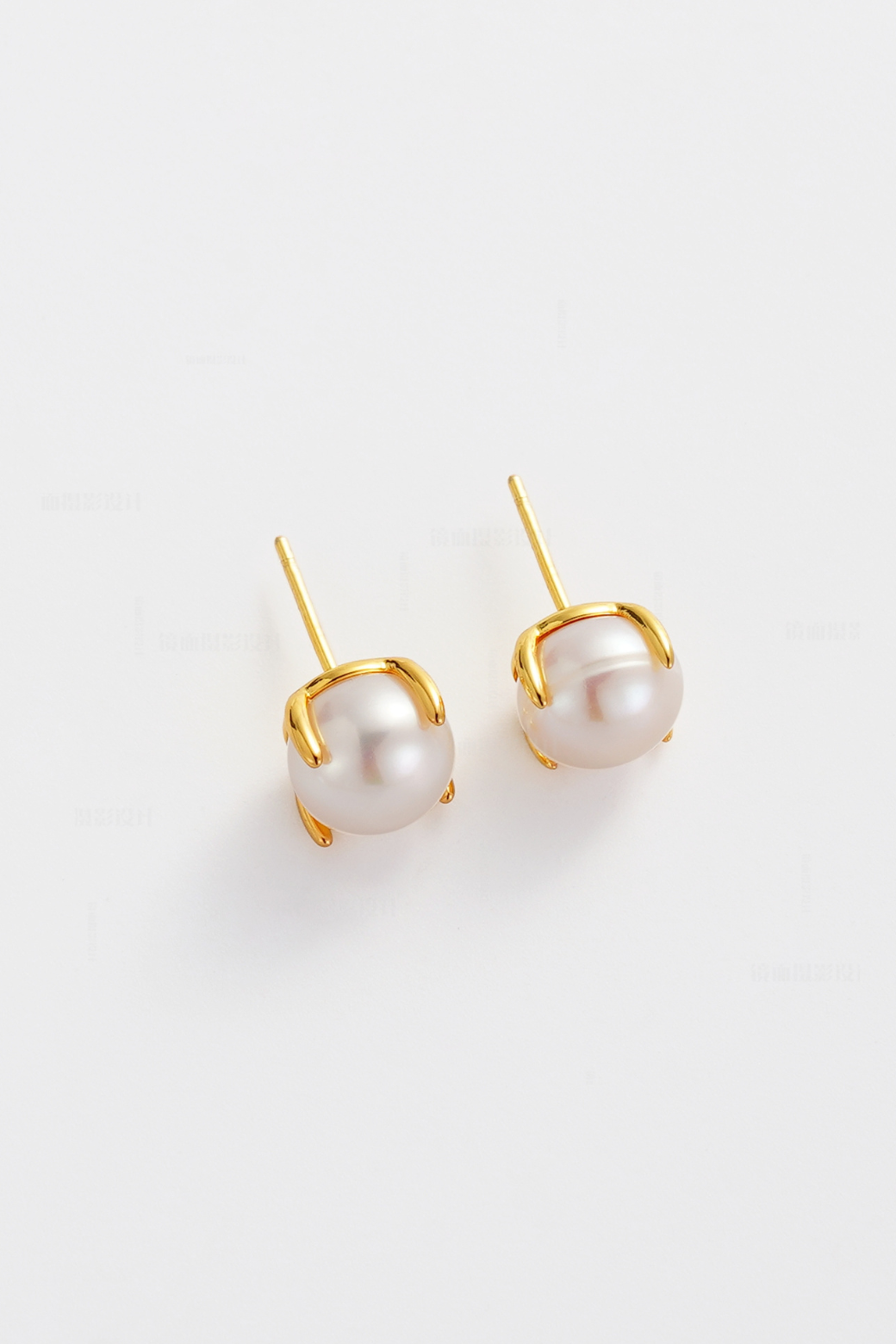 Zafino Elise Pearl Stud Earrings Gold