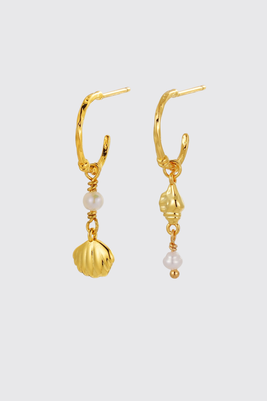 Zafino Goldie Shell Hoop Gold