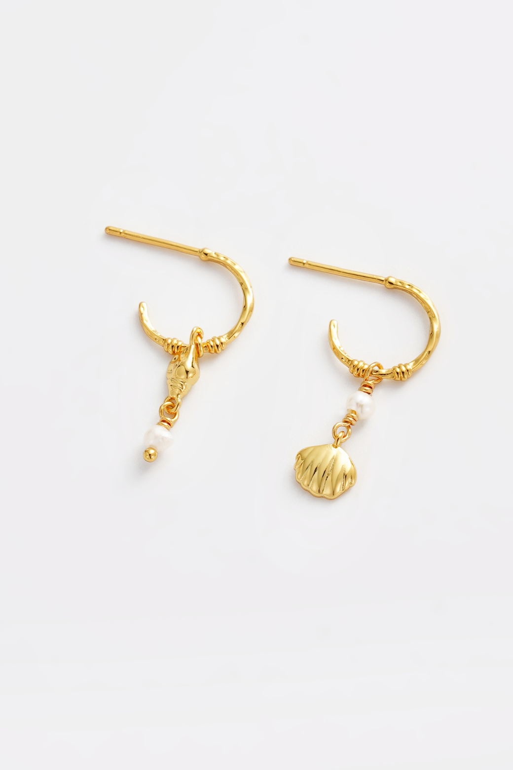 Zafino Goldie Shell Hoop Gold