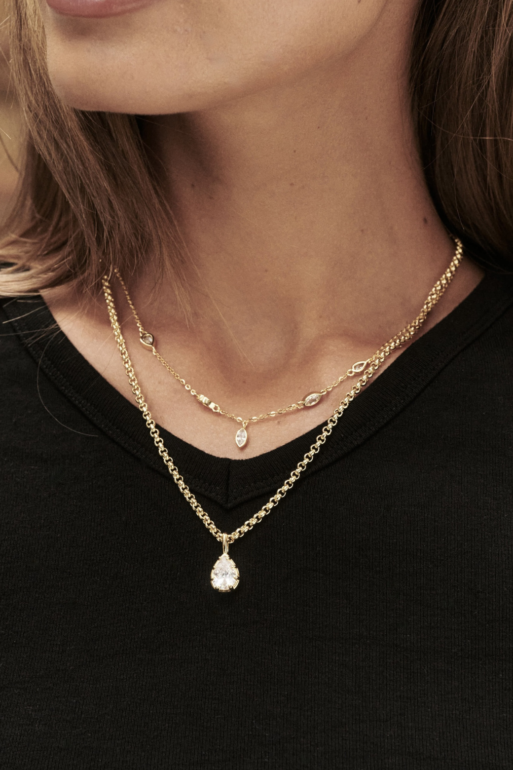 Zafino Ingrid Crystal Necklace Gold