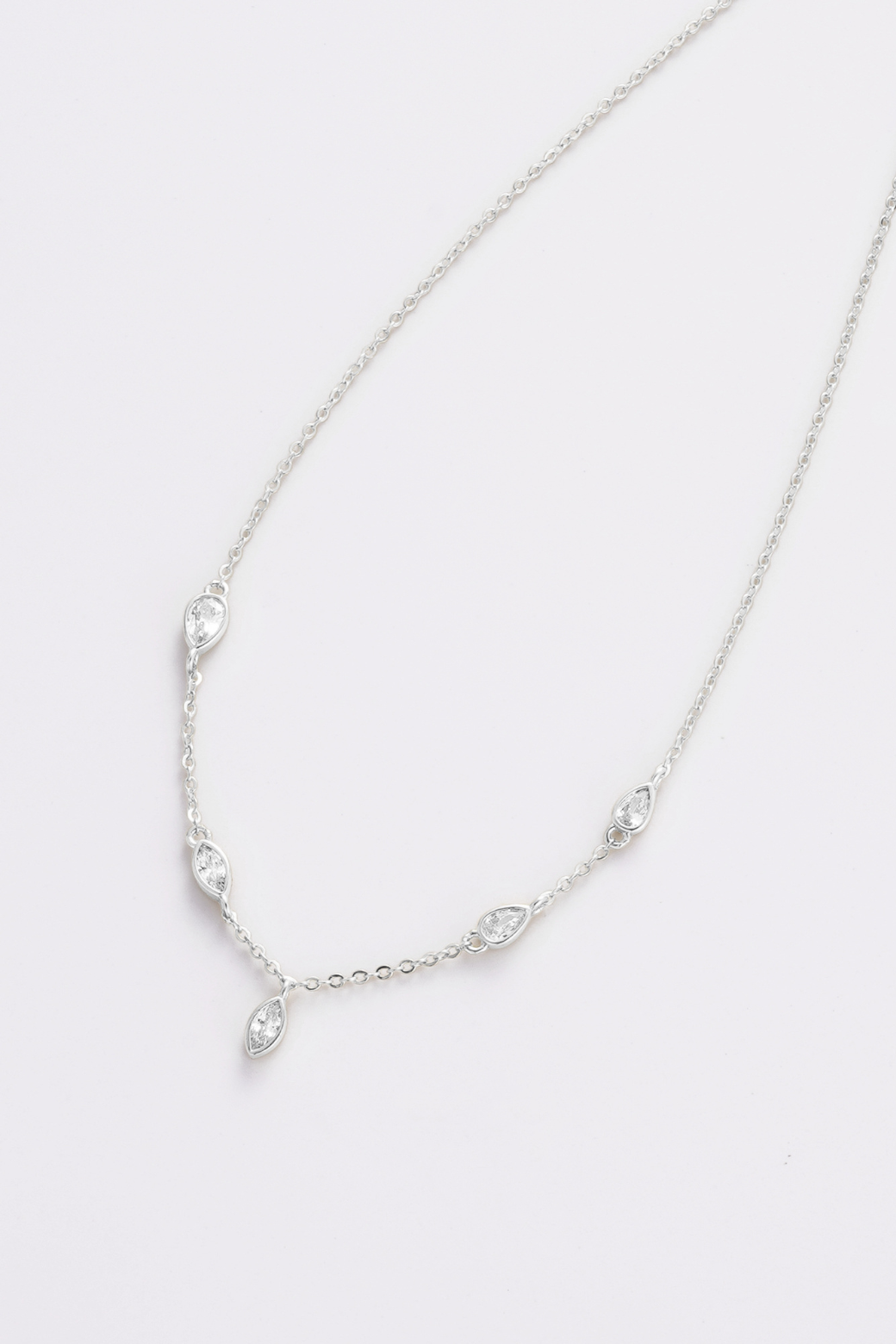 Zafino Ingrid Crystal Necklace Silver