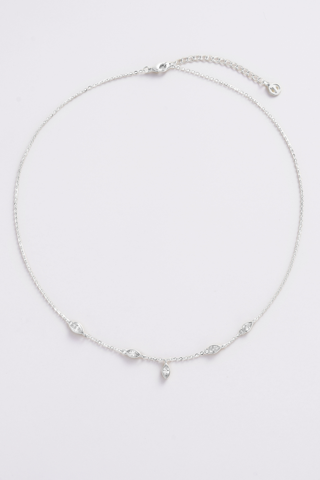 Zafino Ingrid Crystal Necklace Silver
