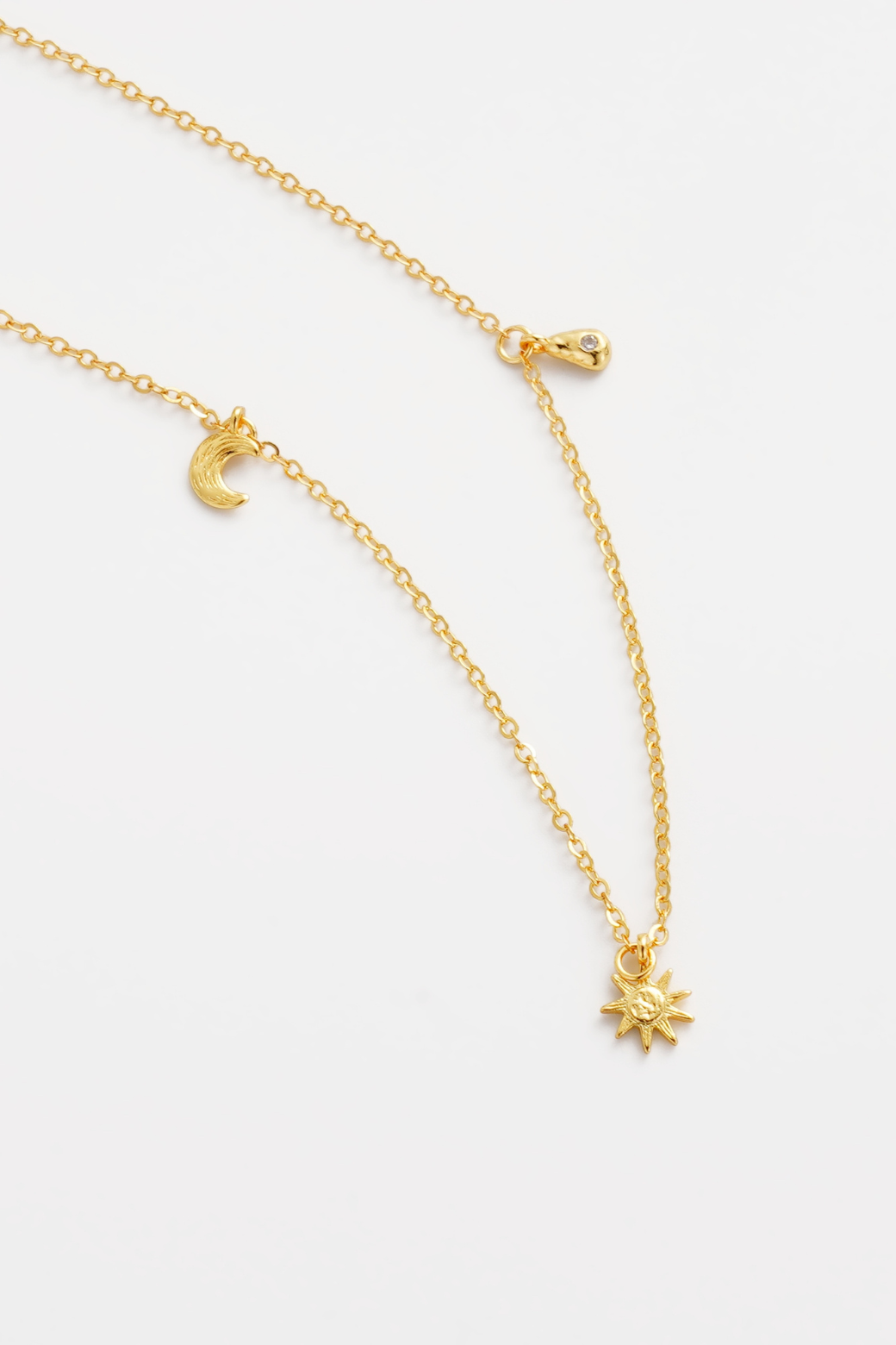 Zafino Luna Charm Necklace Gold