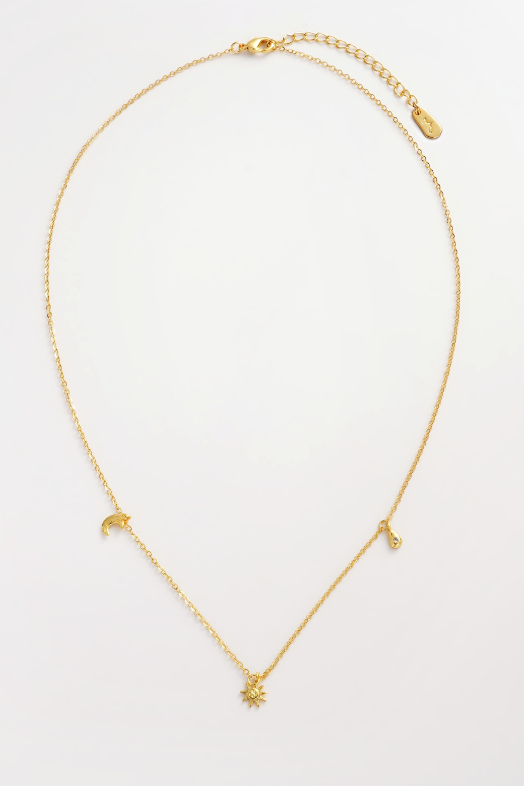 Zafino Luna Charm Necklace Gold