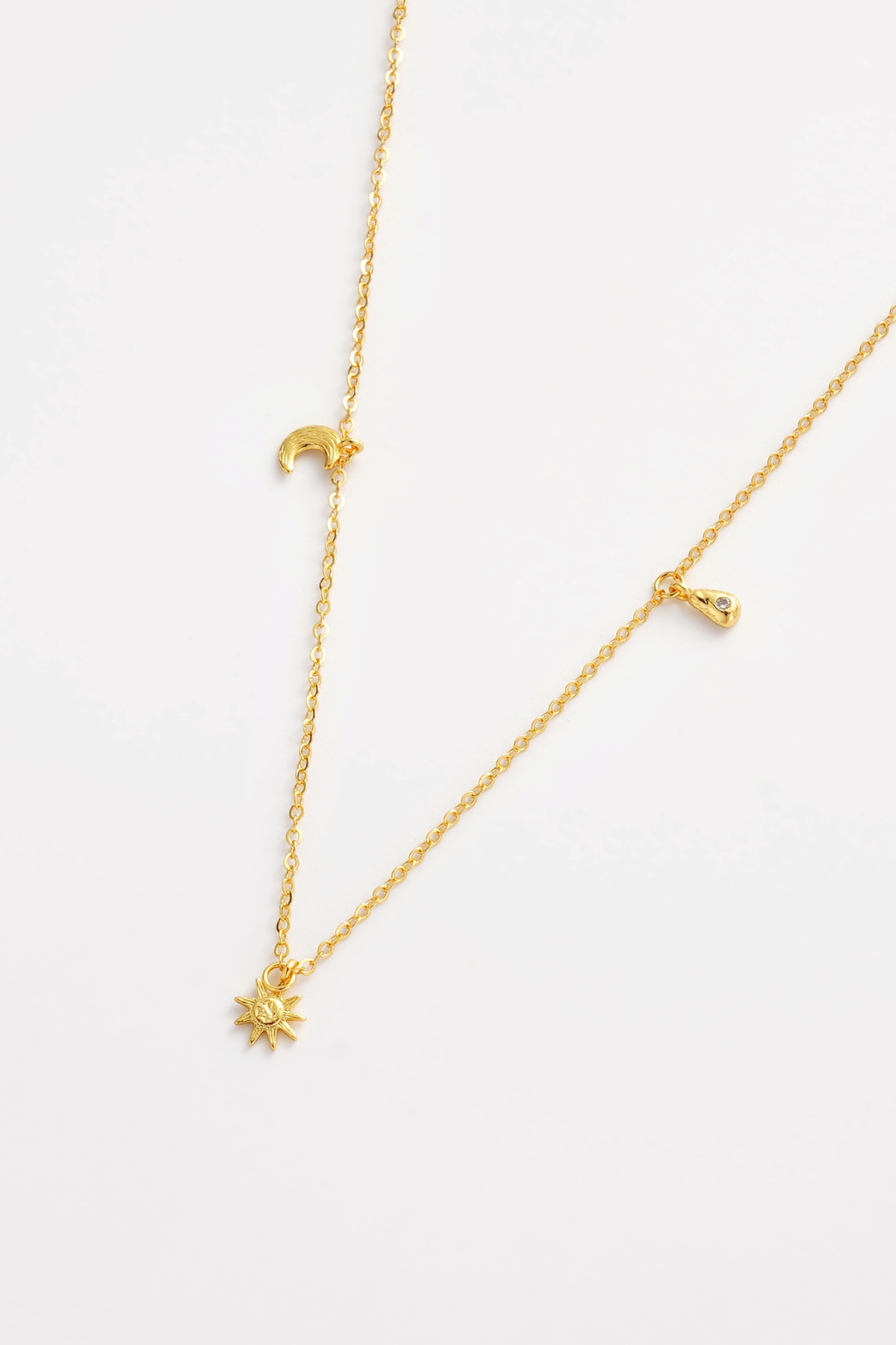 Zafino Luna Charm Necklace Gold