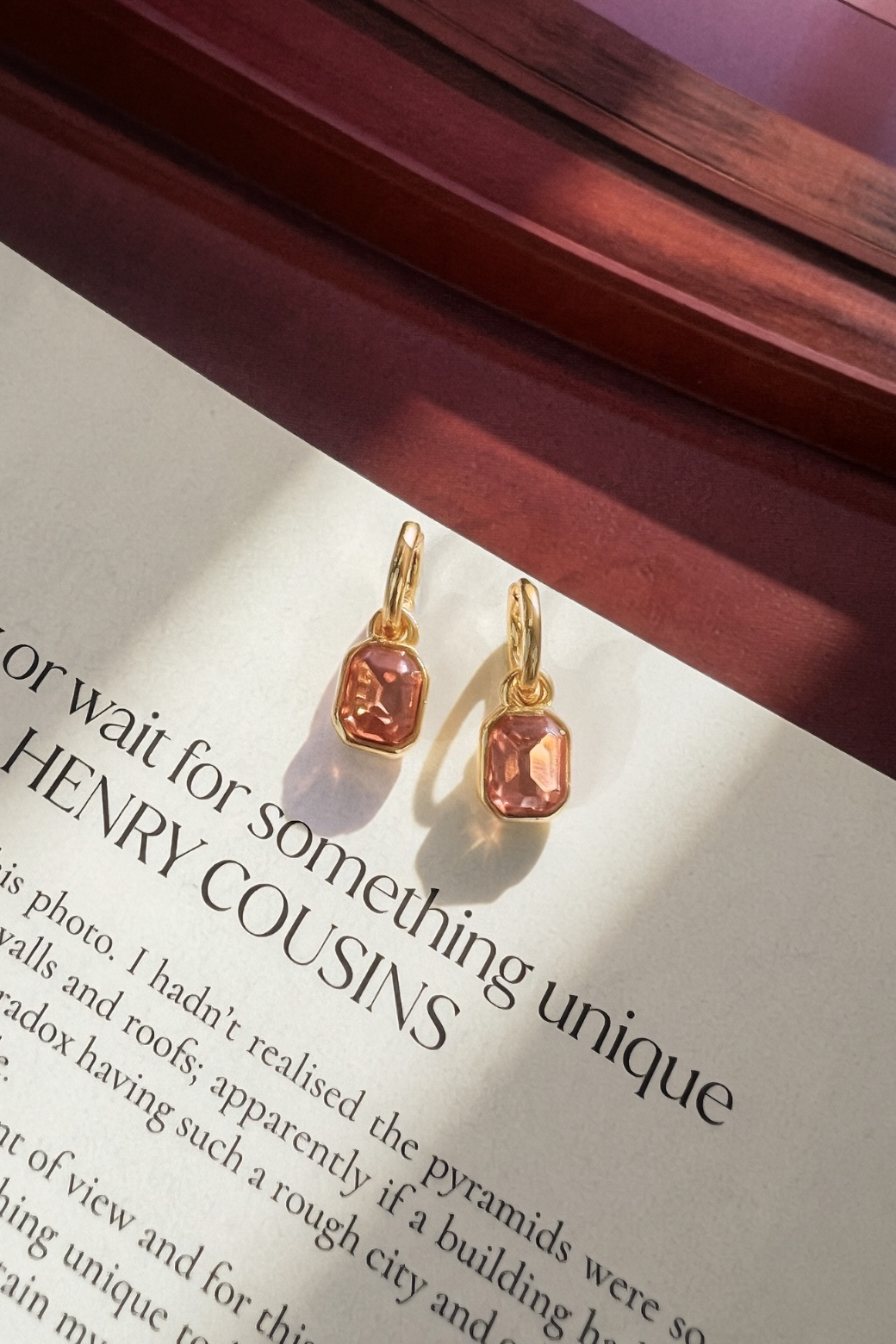 Zafino Morgan Earring Peach/Gold