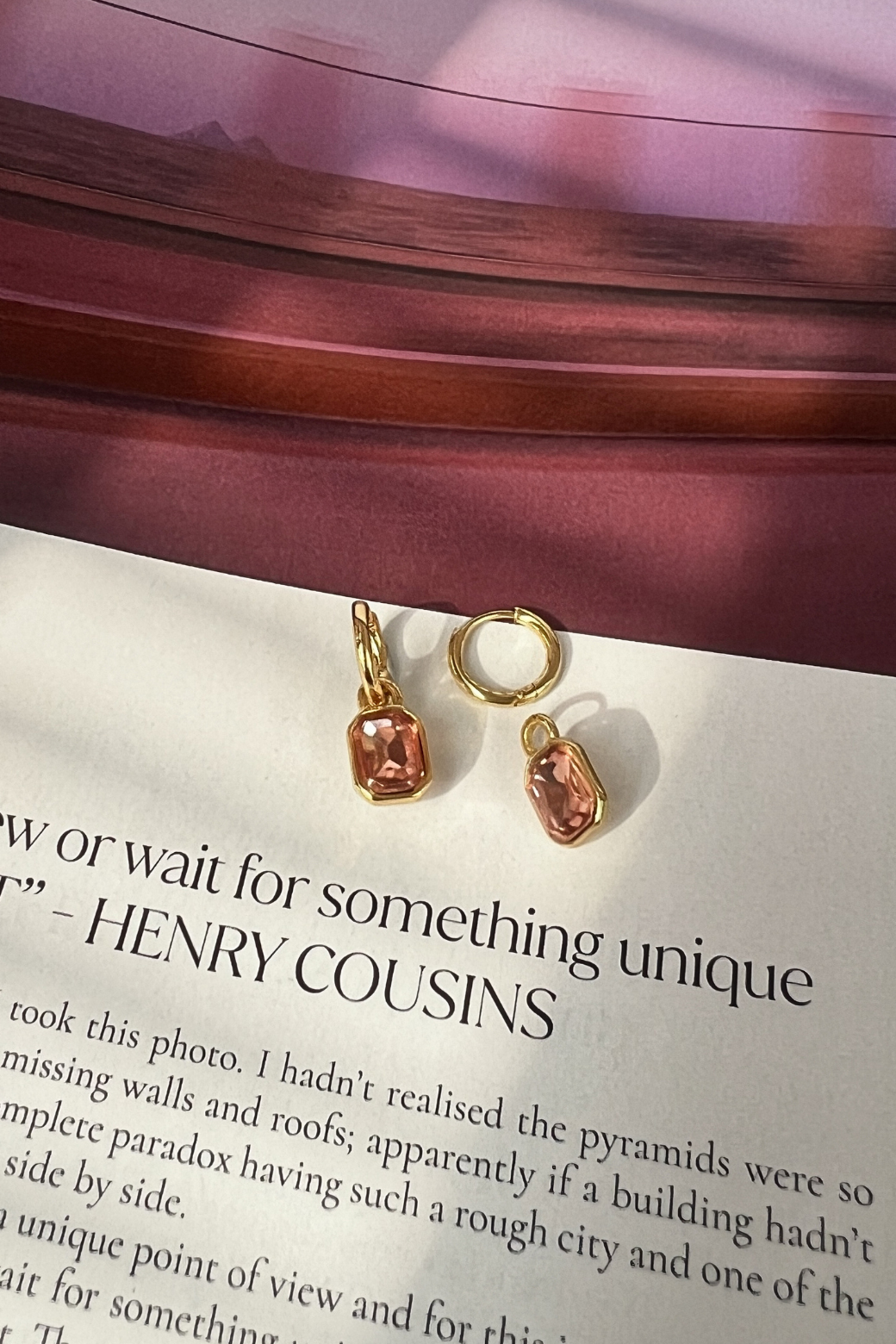 Zafino Morgan Earring Peach/Gold