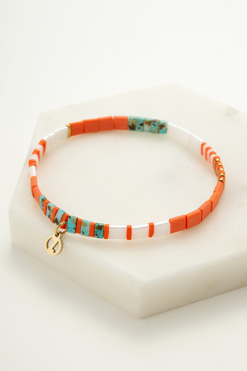 Zafino Tile Bracelet Coral
