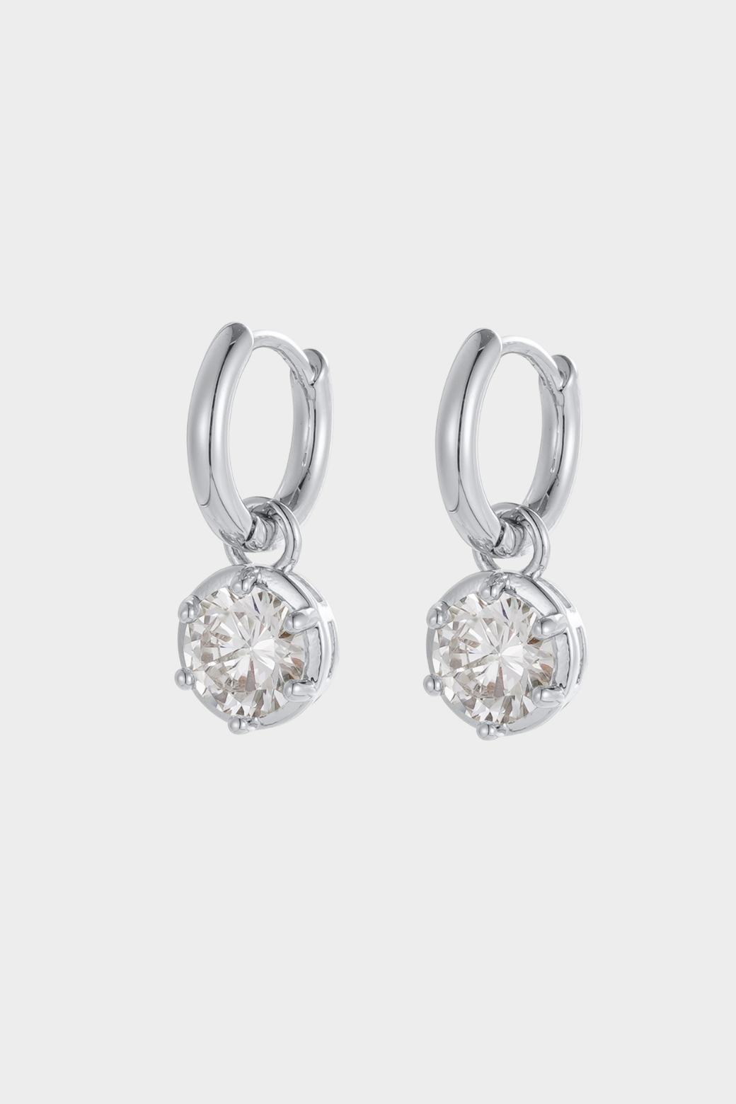 Zafino Serena Crystal Earrings Silver
