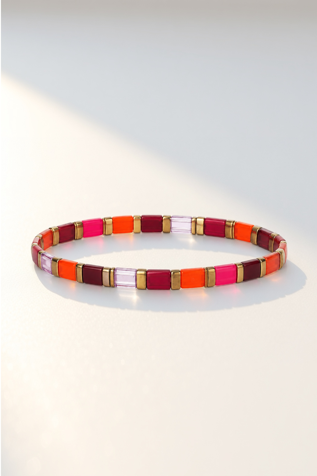 Zafino Tile Bracelet Burgundy