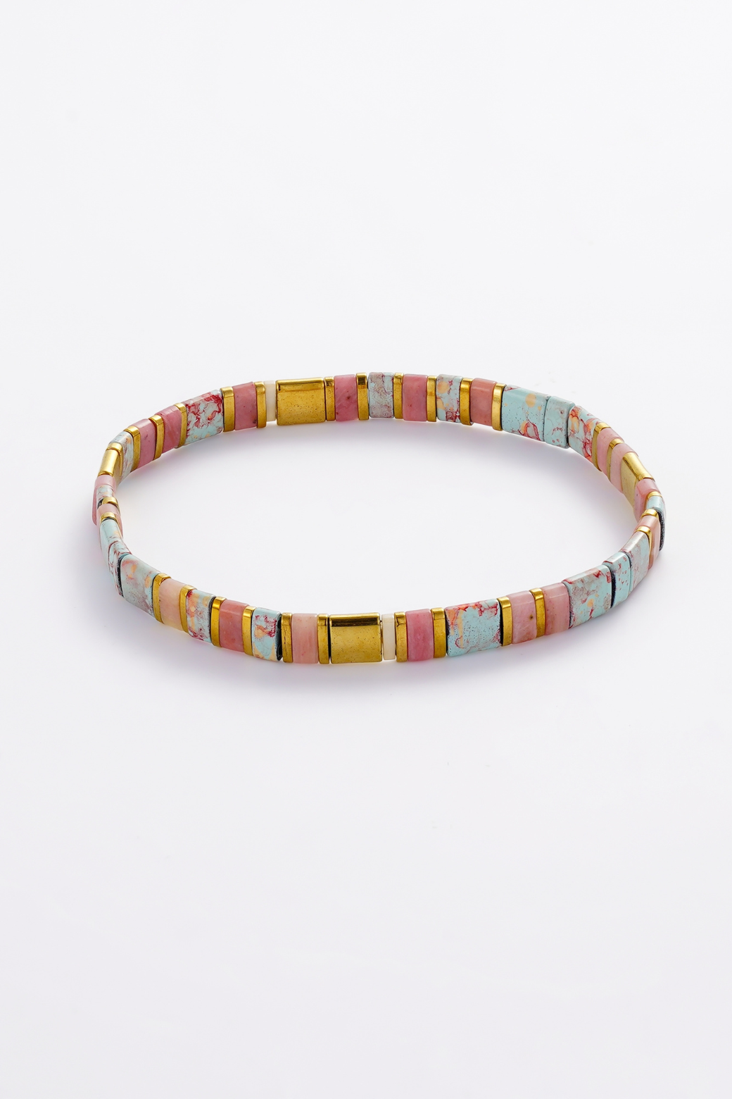 Zafino Tile Bracelet Teal/Blush