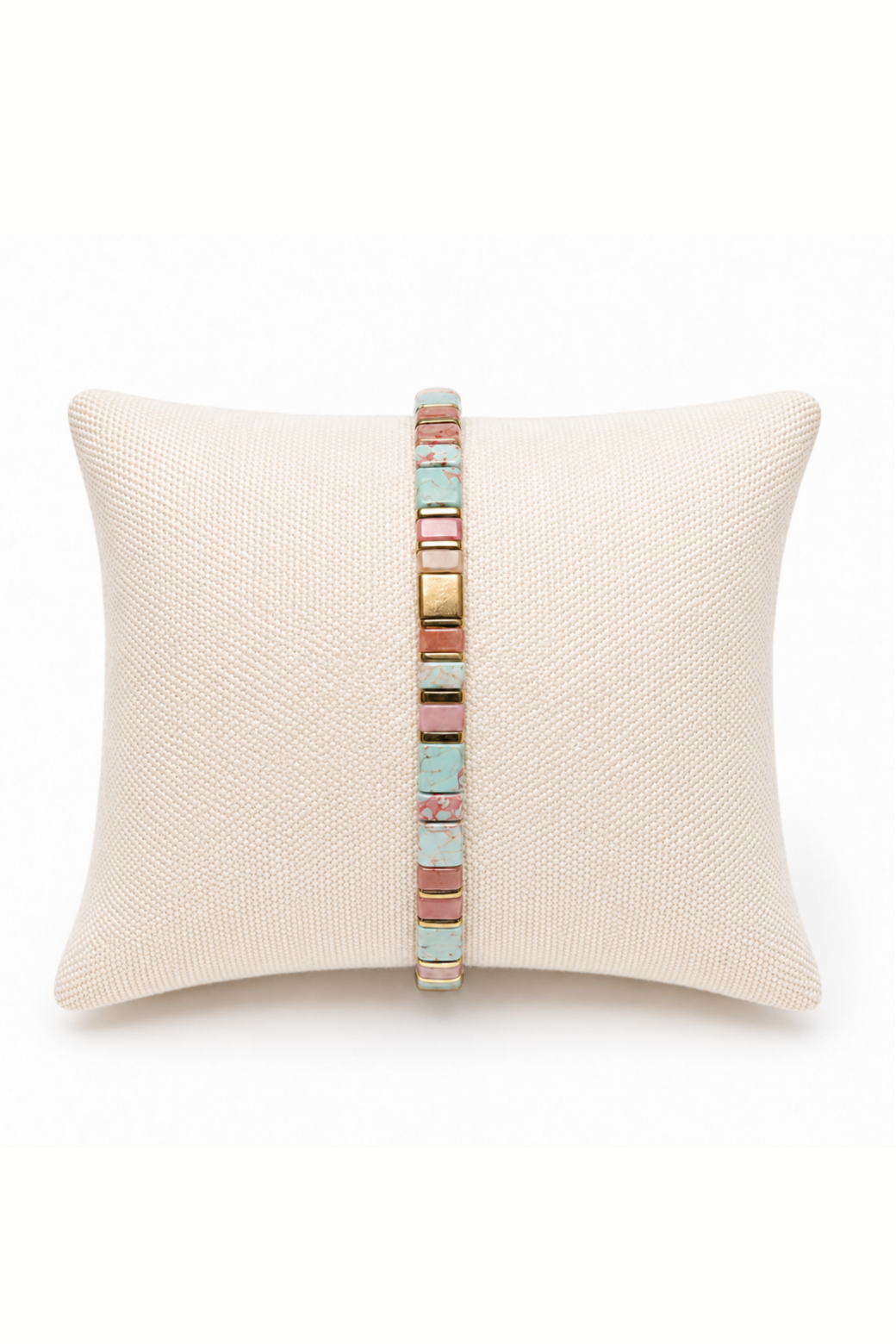 Zafino Tile Bracelet Teal/Blush