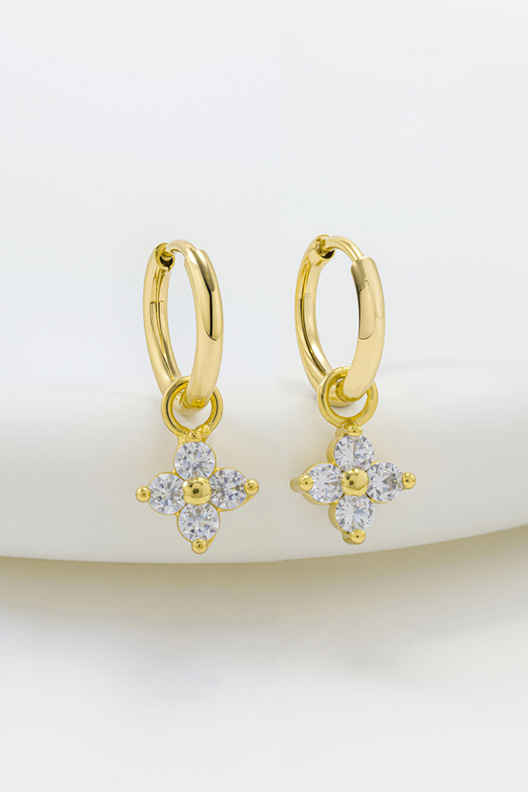 Zafino Ivy Mini Drop Gold Earrings