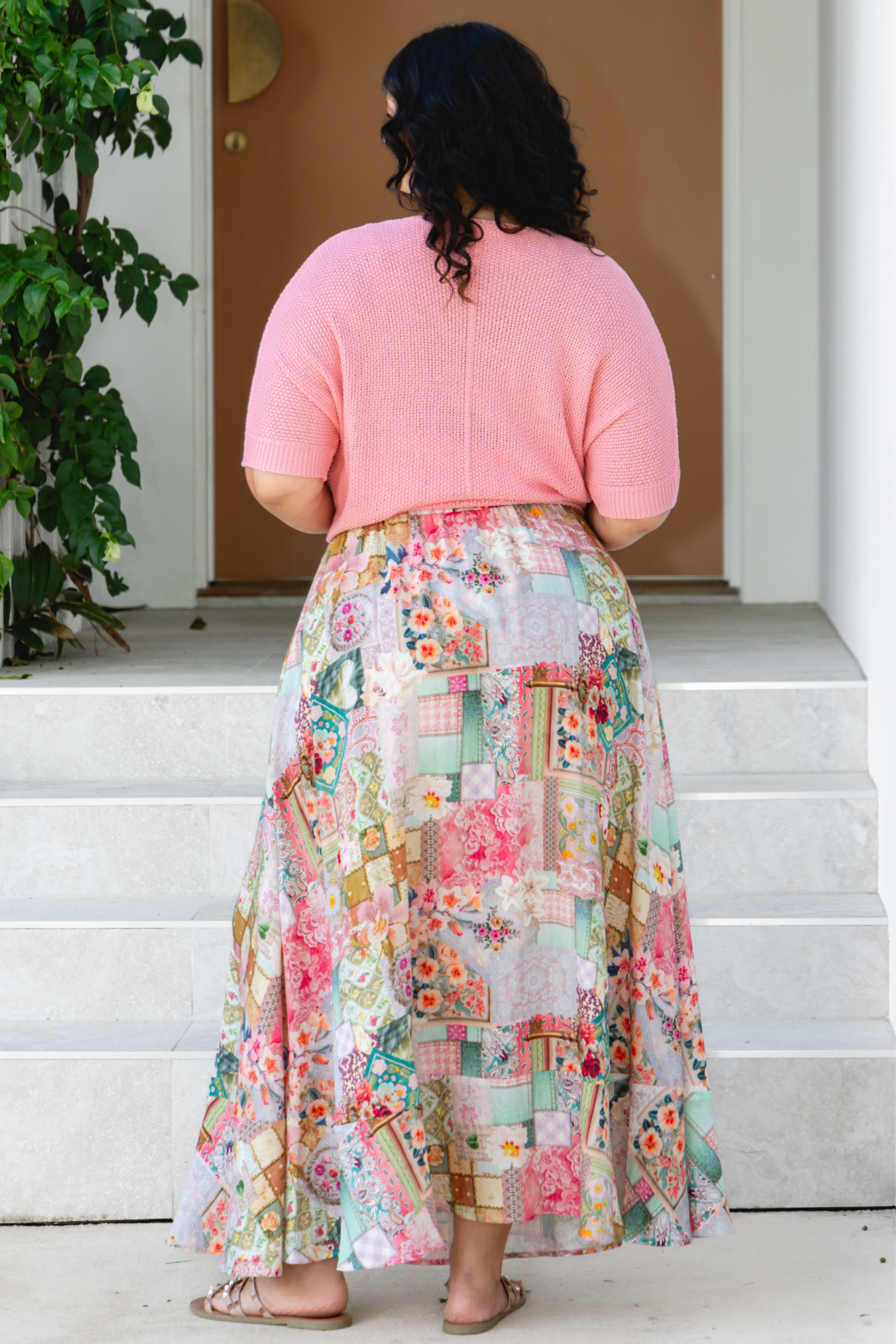 Zali Maxi Skirt Francesca Print Blush