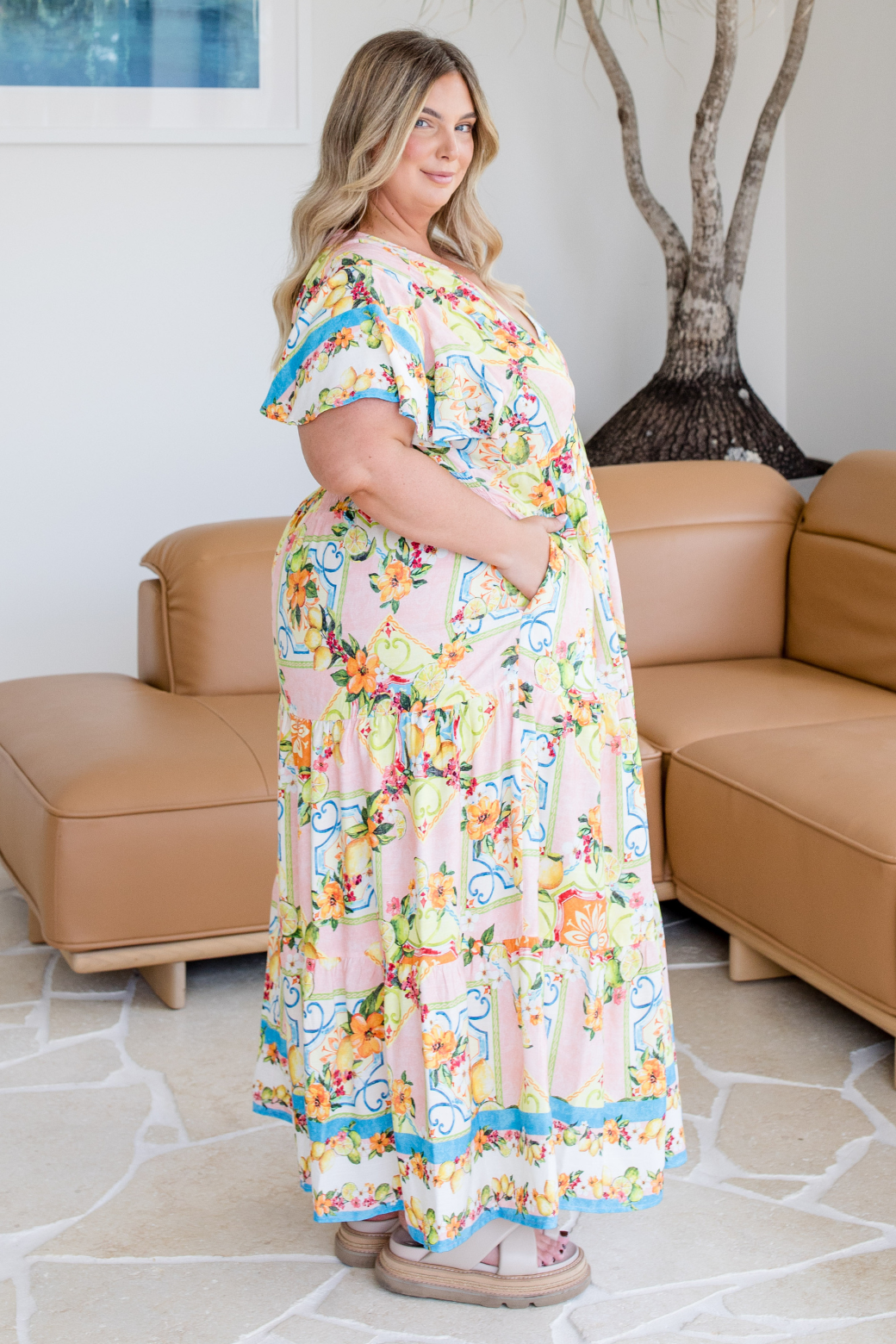 Zoe Maxi Dress Capri Print