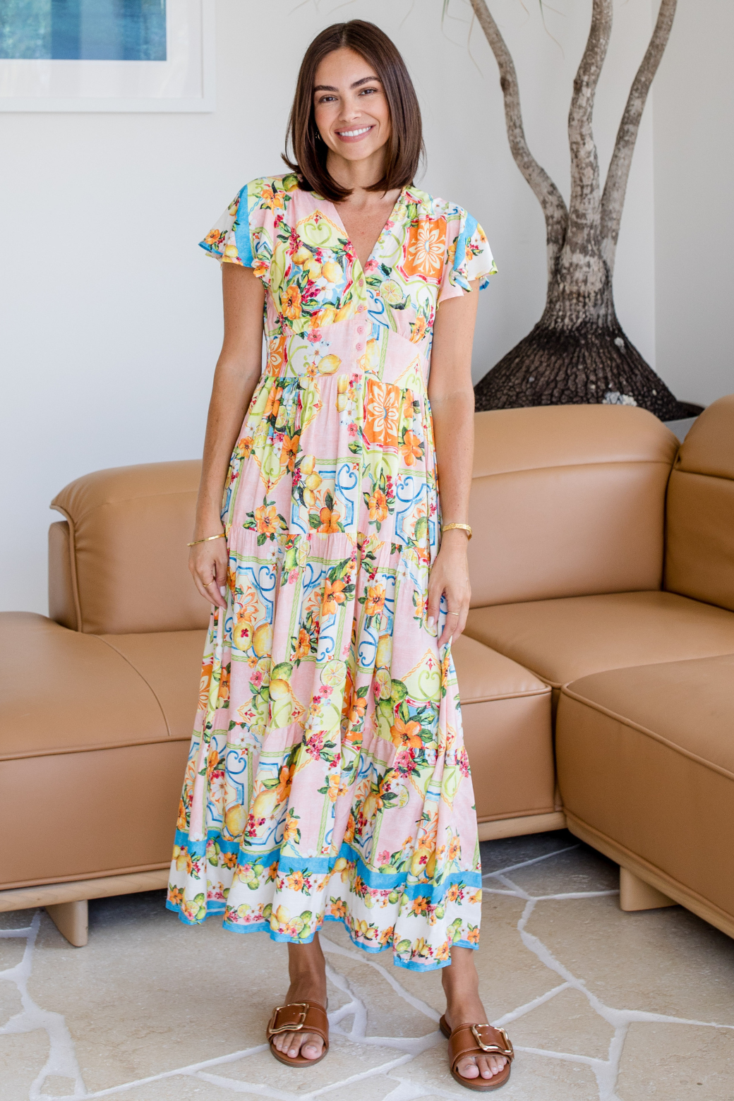 Zoe Maxi Dress Capri Print