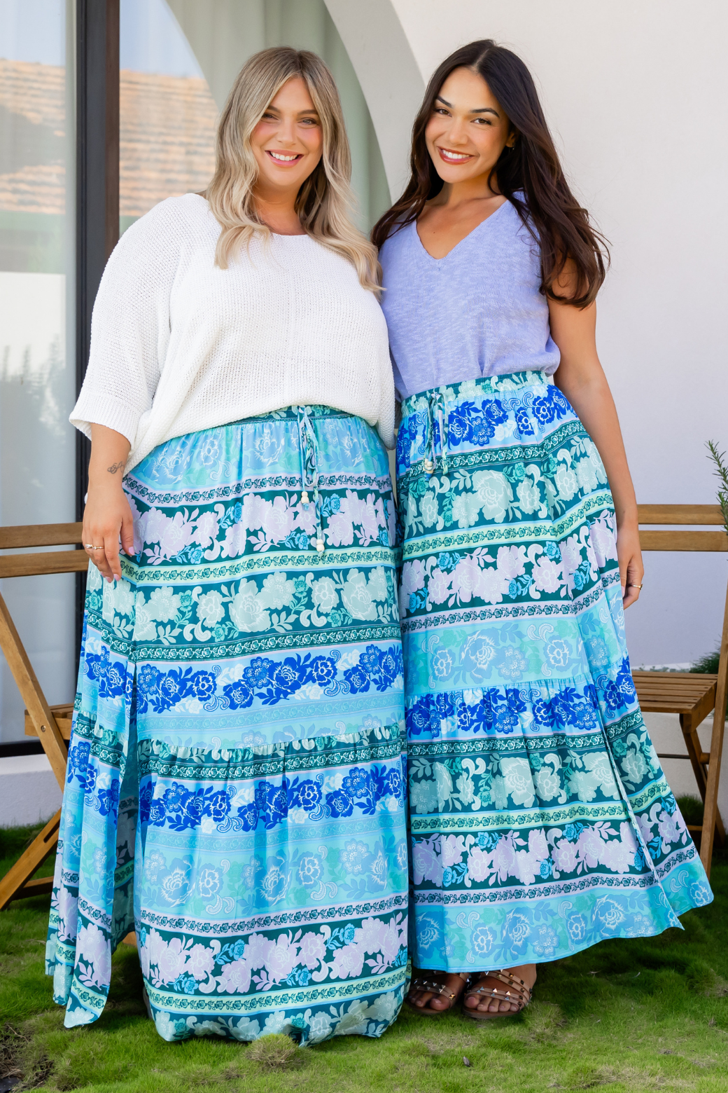 Alannah Skirt Peace Print Blue