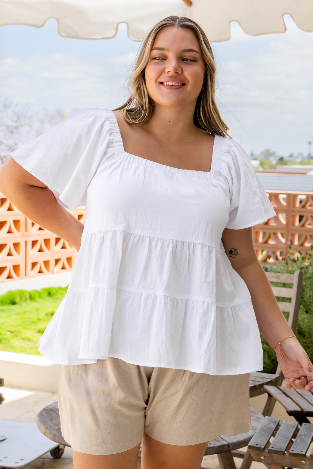 Alexandria Top White