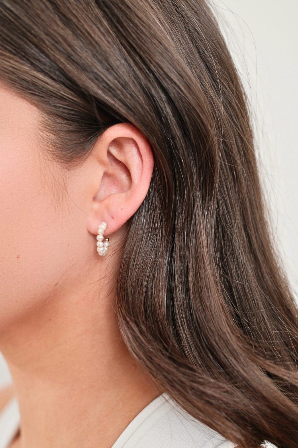 Zafino Ally Pearl Hoop Earrings